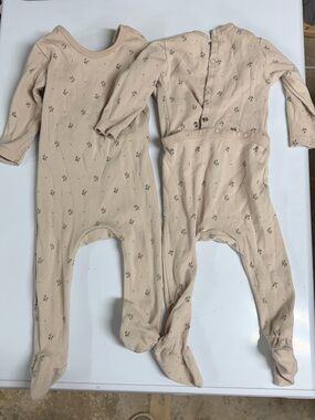 Elysandco aurora baby button back footies